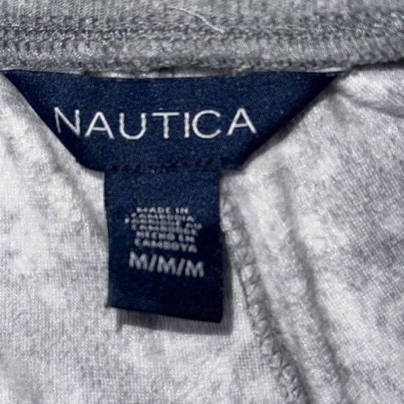 Nautica Womens Gray & White Snowflake Pajama Set Long Sleeve Top & Pants V-Neck - Picture 6 of 10